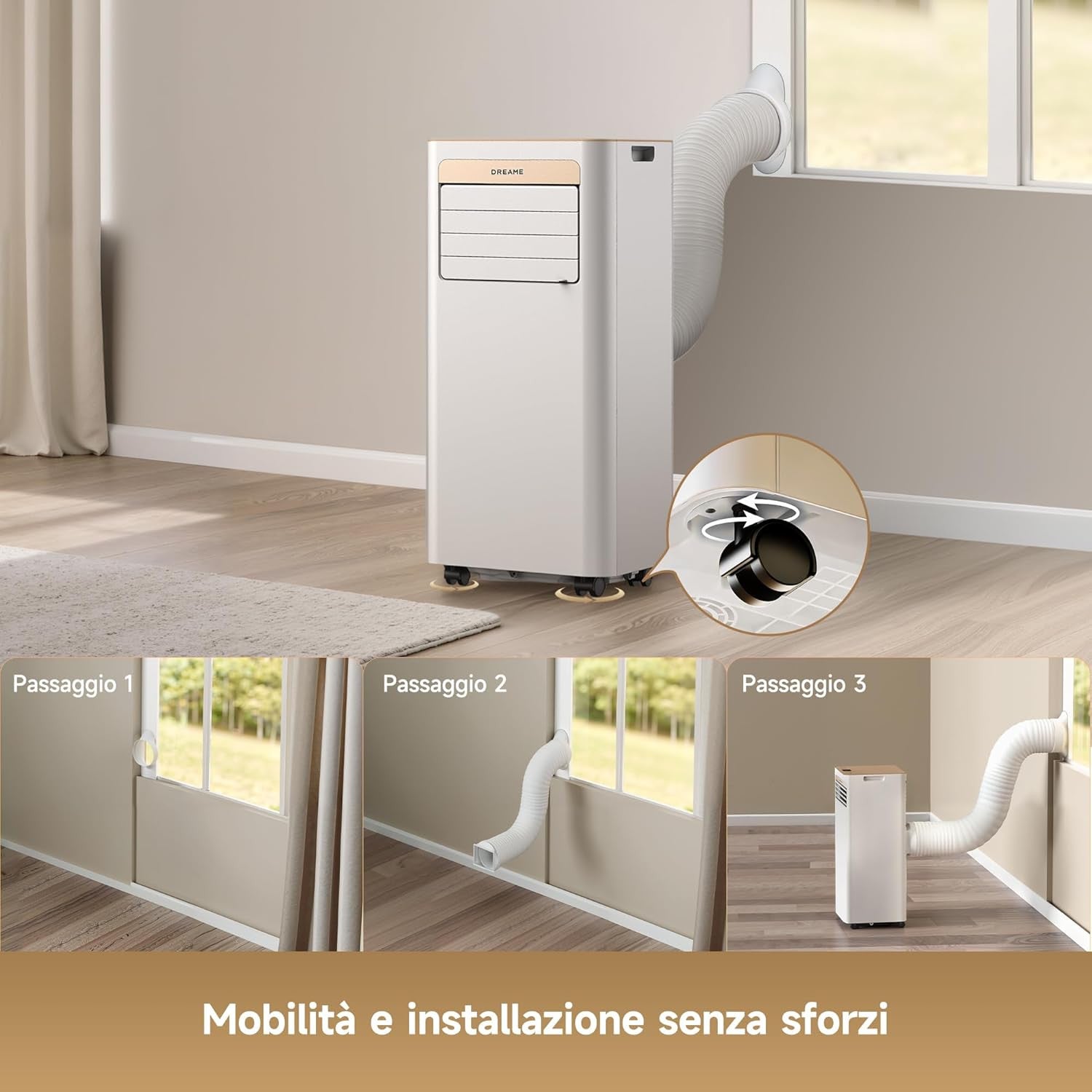 Dreame Air conditioner P-Wind 10-9K camel gold - blocco_immagini_img_1