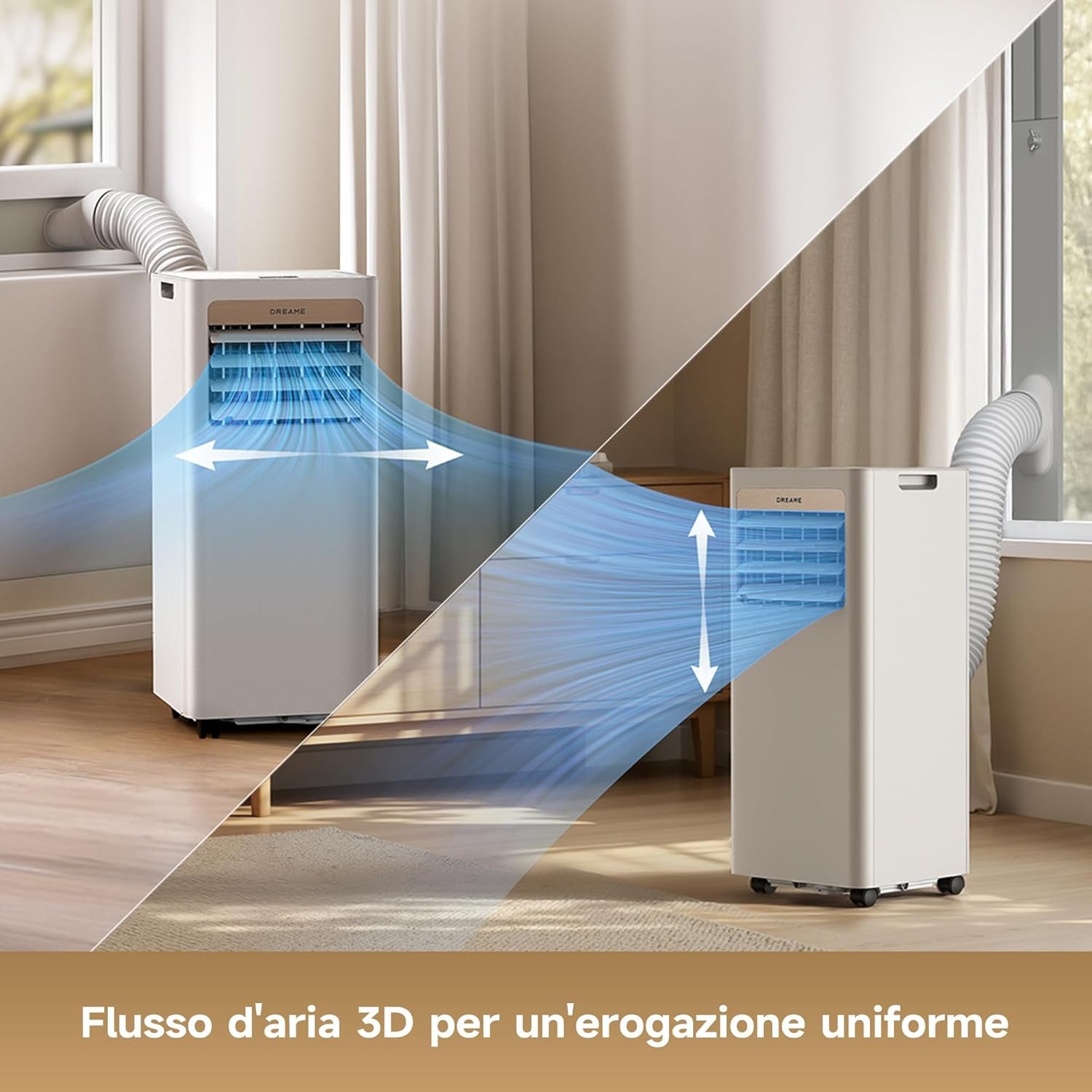 Dreame Air conditioner P-Wind 10-9K camel gold - blocco_img_testo_2_image