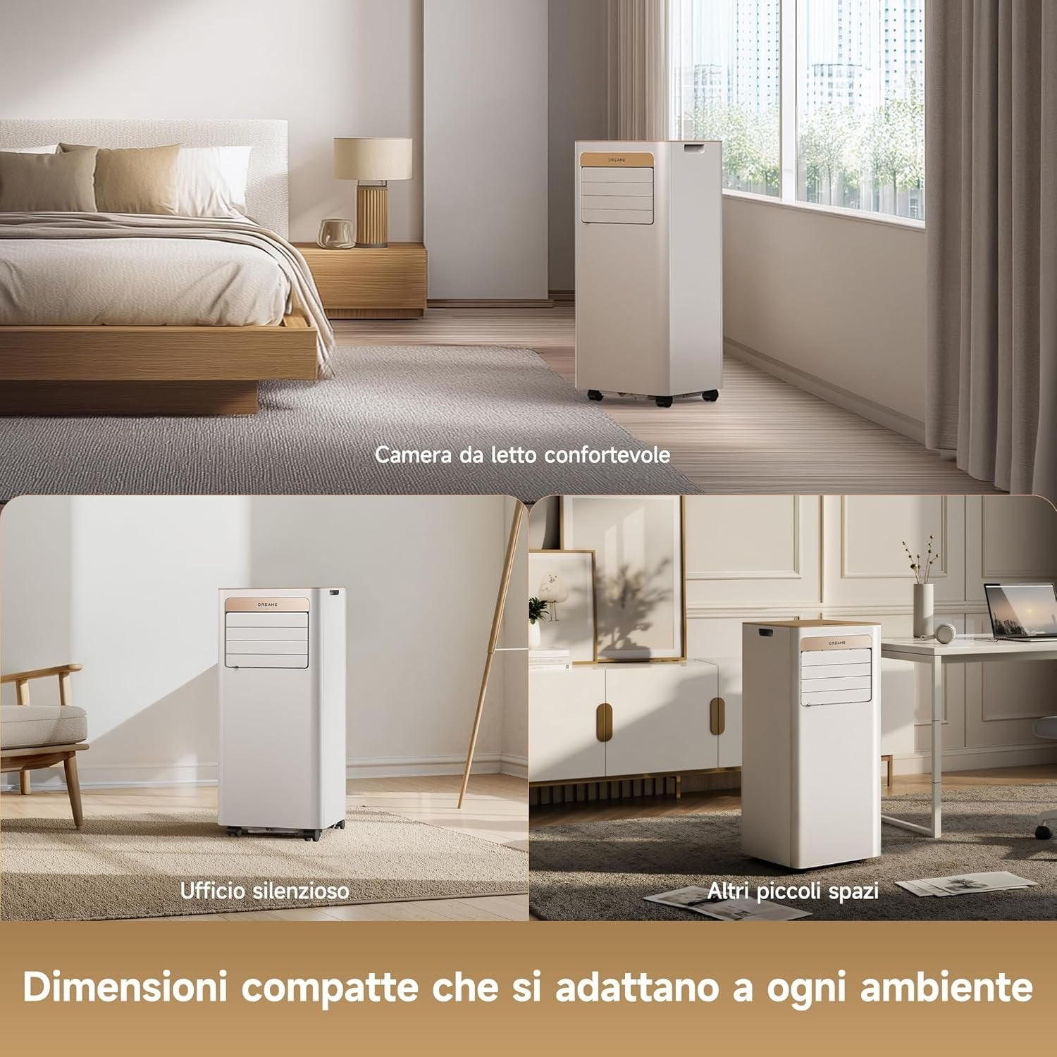 Dreame Air conditioner P-Wind 10-9K camel gold - blocco_img_testo_4_image