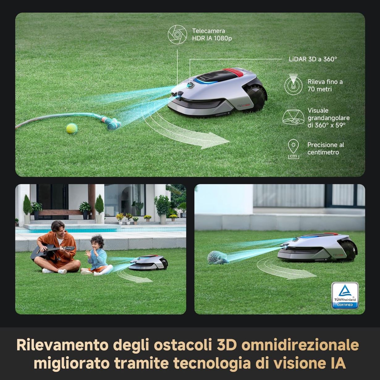 Dreame Robotic Mower A2 1200 tagliaerba intelligente - blocco_img_testo_2_image