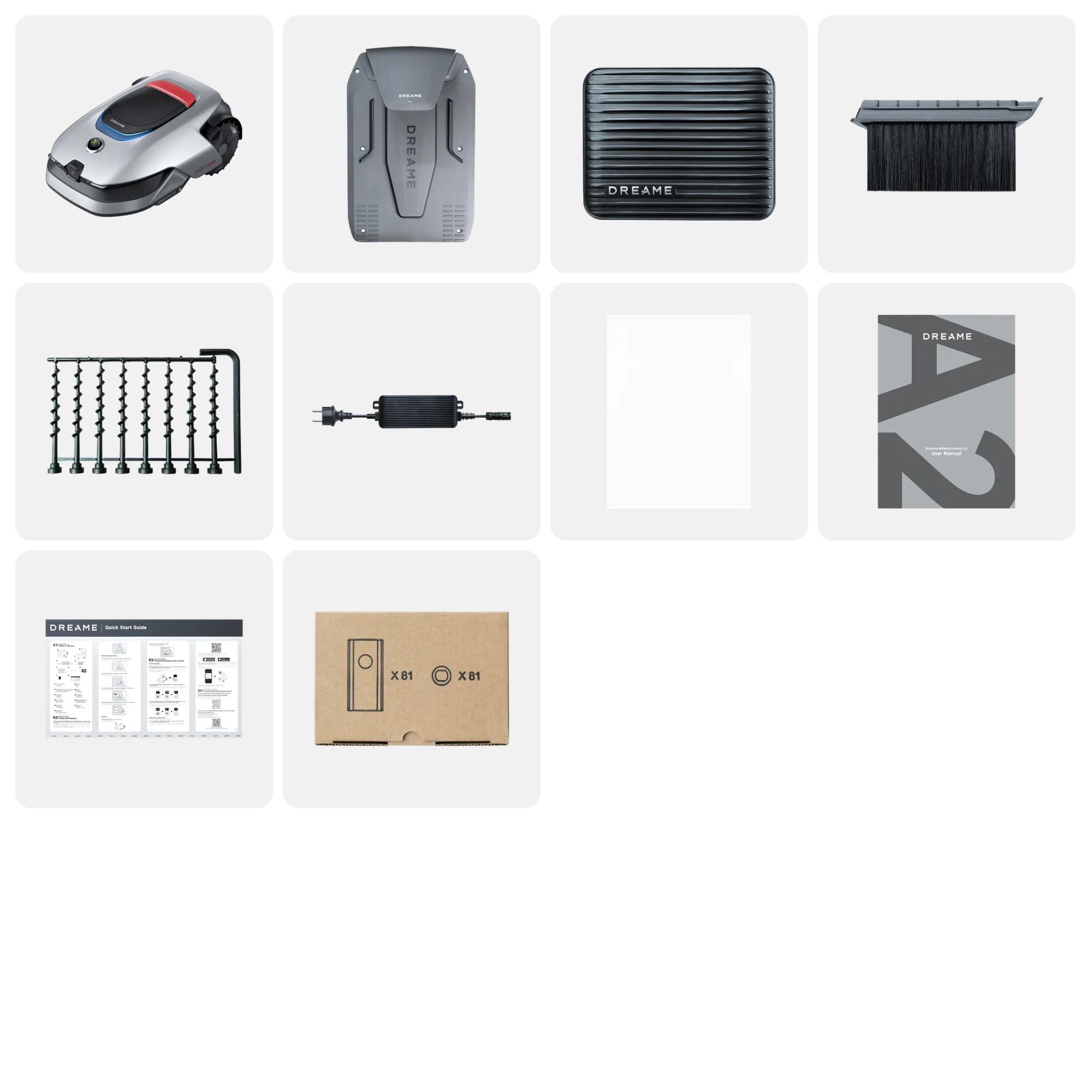 Dreame Robotic Mower A2 3000 - contenuto confezione